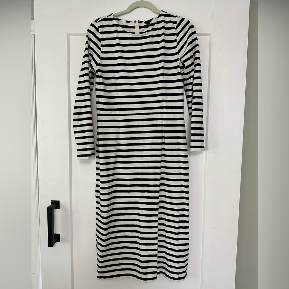 J. Crew striped midi dress, size 6
